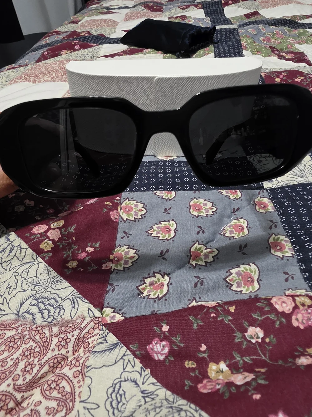 Prada Women's Black Oversized Square Sunglasses